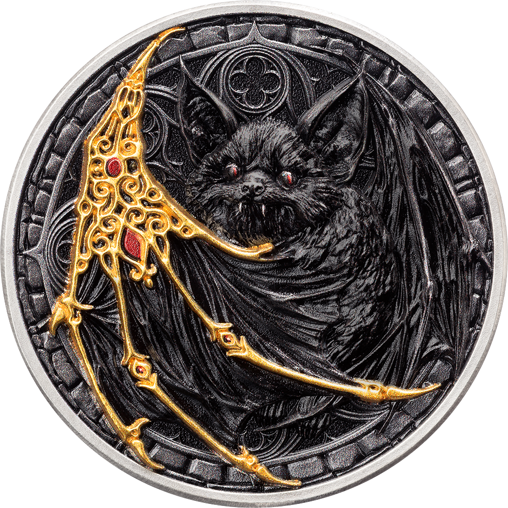 2027 Cameroon Creatures of Nocturne - The Bat 1 oz Silver Coin