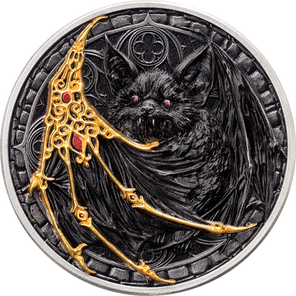 2027 Cameroon Creatures of Nocturne - The Bat 1 oz Silver Coin