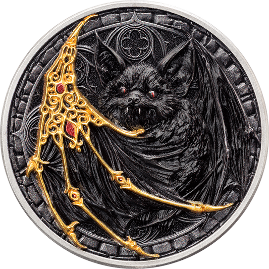 2027 Cameroon Creatures of Nocturne - The Bat 1 oz Silver Coin