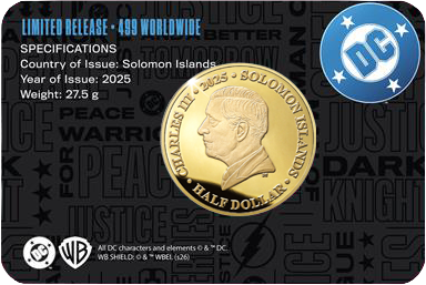 2025 Solomon Islands DC Robin Gold Plated 27.5g CN Coin in Card (07/13)