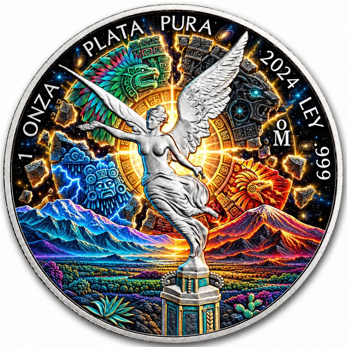 2024 Mexico Libertad Aztec Gods of the Apocalypse Edition 1 oz Silver Coin