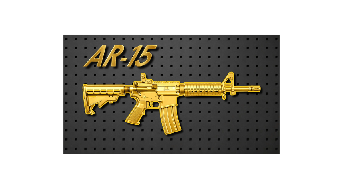 AR-15 Shaped 1/1000 oz Gold Medal in Card