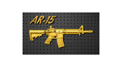 AR-15 Shaped 1/1000 oz Gold Medal in Card