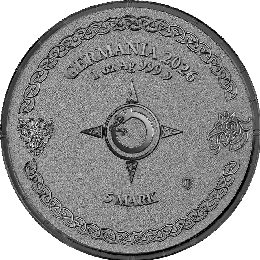 2026 Germania Ragnarok - Jormungandr Black BU 1 oz Silver Coin