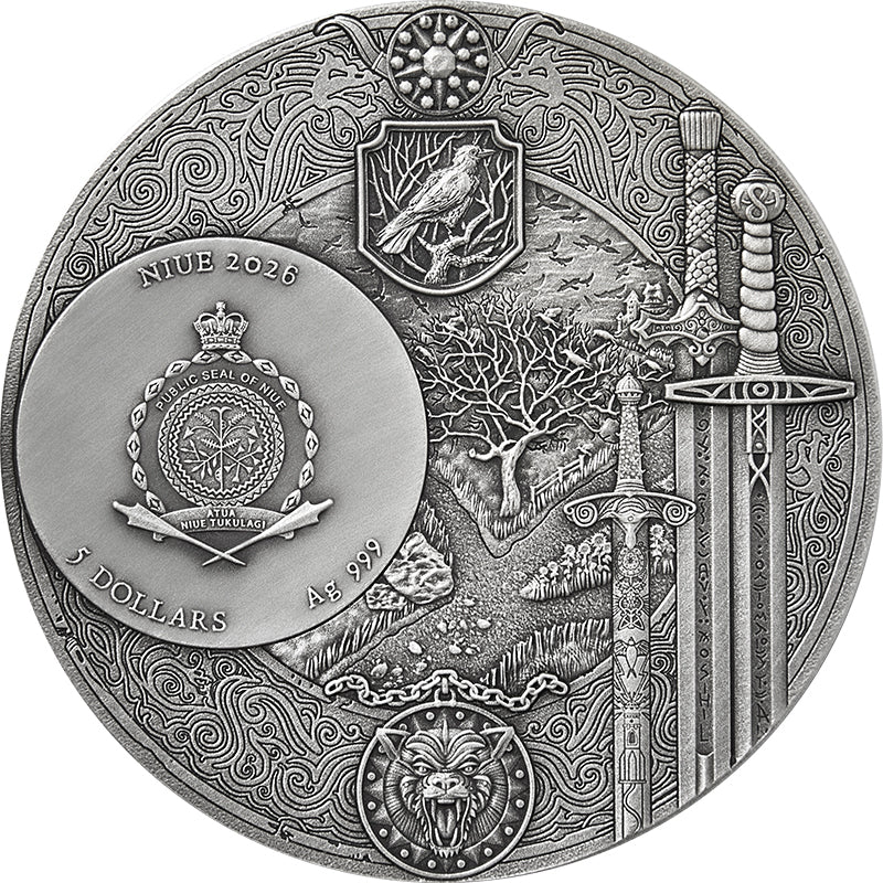 2026 Niue The Witcher - Crossroads of Ravens 2 oz Silver Coin