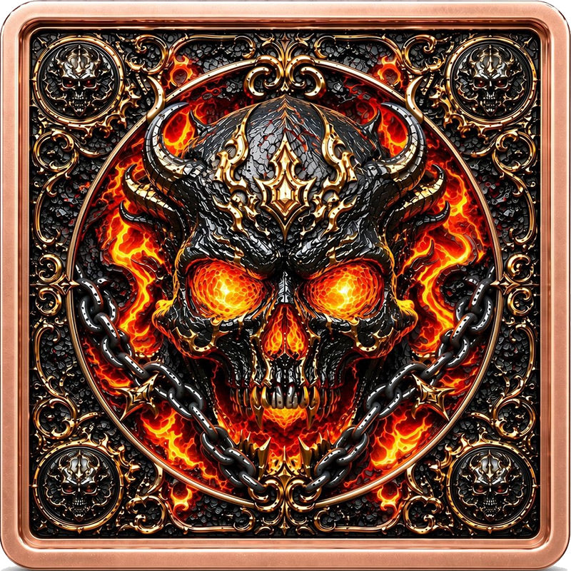 Skulls of the Underworld - Hellfire Skull 5 oz Copper Bar (06/19)