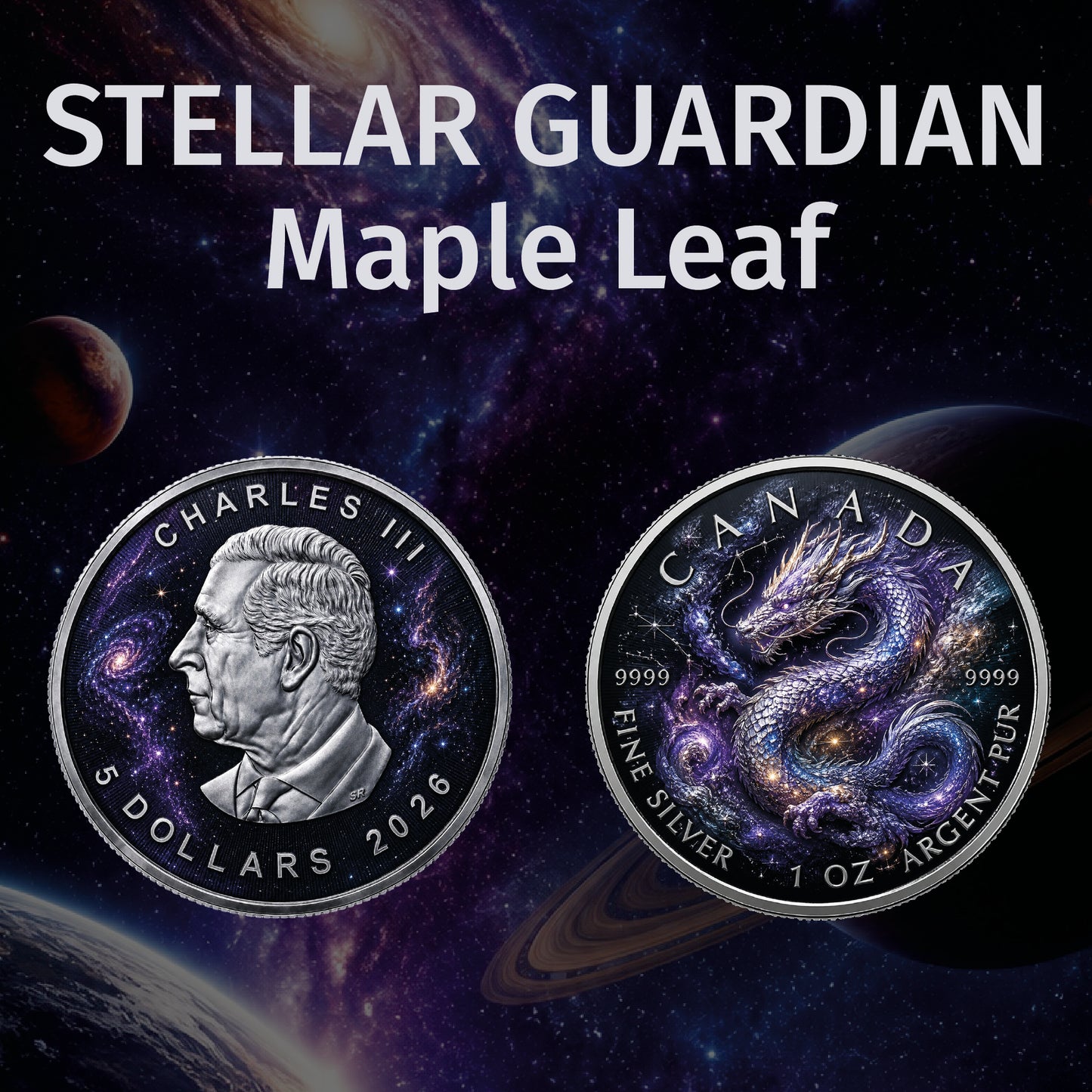 2026 Canada Maple Leaf Stellar Guardian Edition 1 oz Silver Coin (08/05)