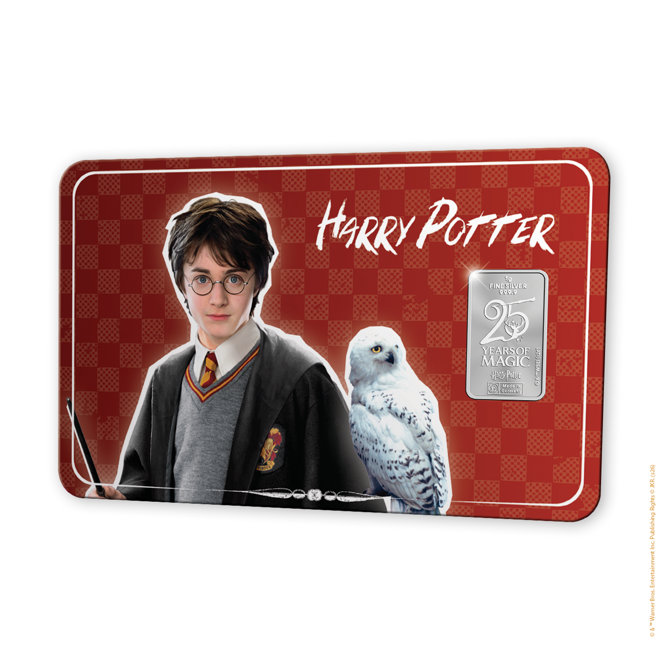 2026 Royal Dutch Mint Harry Potter 1g Silver Bar in Card (08/11)