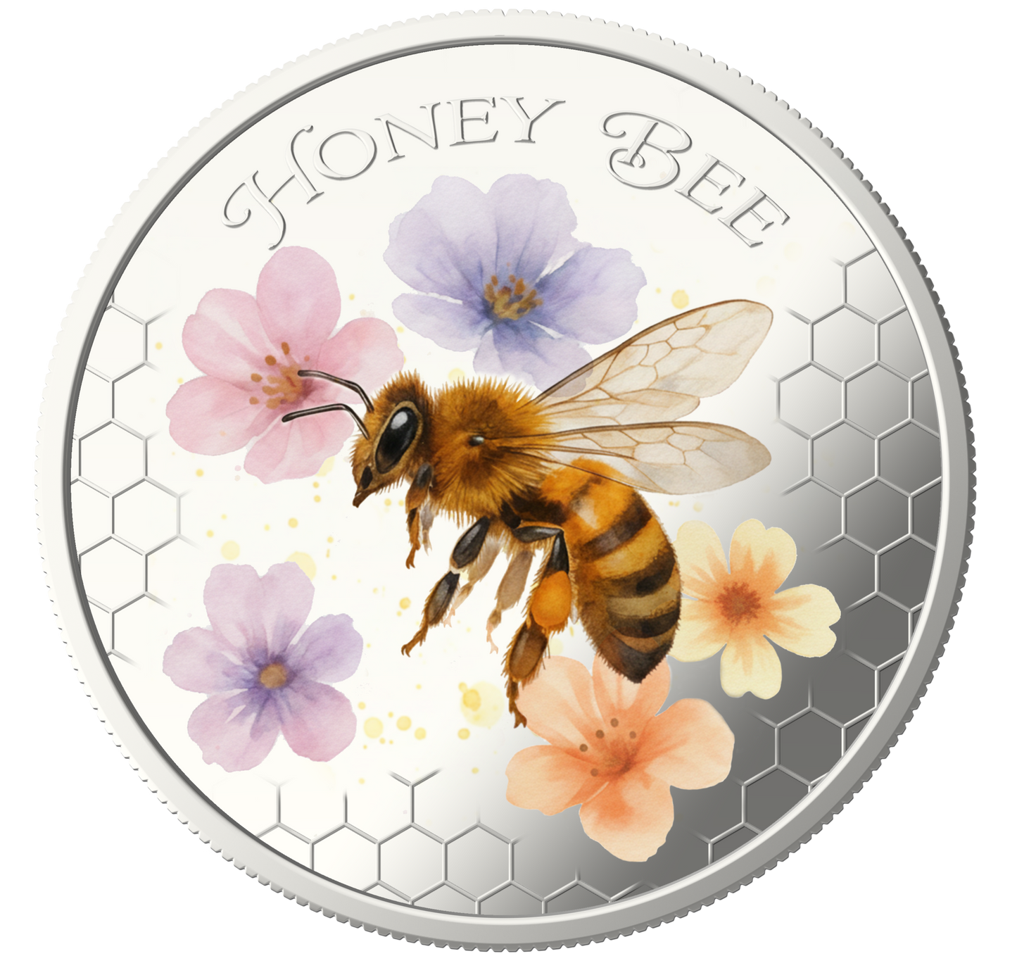 2026 Solomon Islands Water Color Honey Bee Silver-Plated 10g CN Coin in Card (07/08)