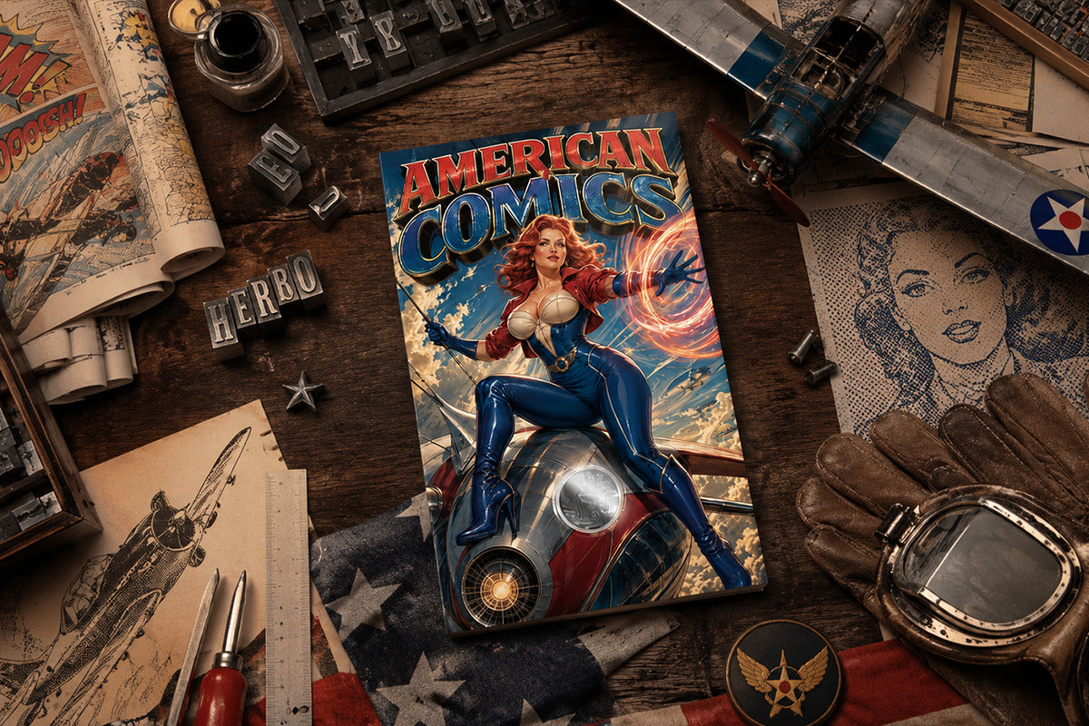 American Comics 1g Silver Medal in Card
