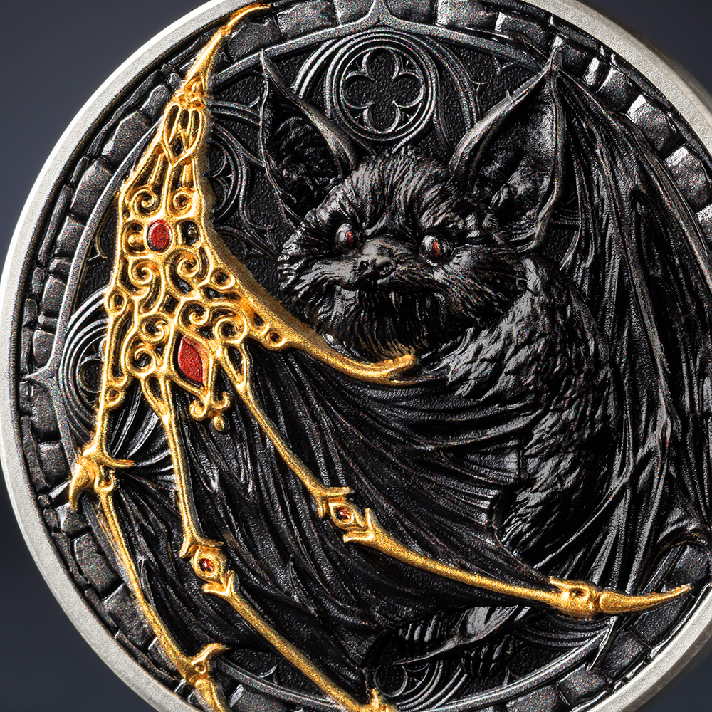 2027 Cameroon Creatures of Nocturne - The Bat 1 oz Silver Coin