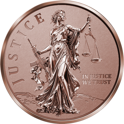 2026 Liberia Lady Justice Reverse Proof 5 oz Copper Coin (08/03)