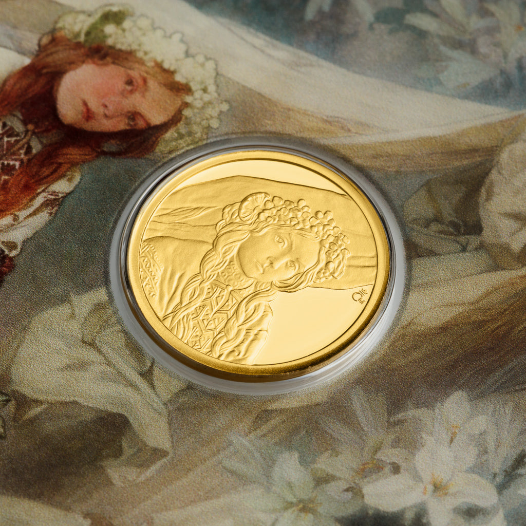2026 Niue Alphonse Mucha - The Mystic 1/10 oz Gold Coin in Card