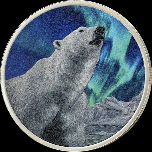 2027 Cameroon Polar Glow Silver-Plated 28g Copper Coin