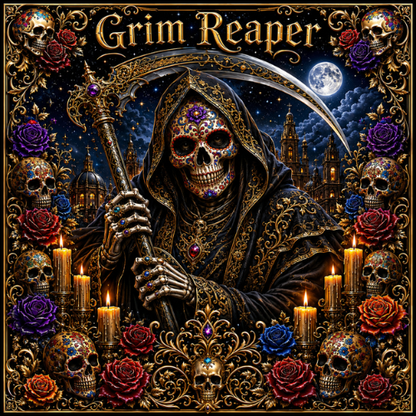 Grim Reaper Dia de Muertos 1 Kilo Copper Medal (07/08)