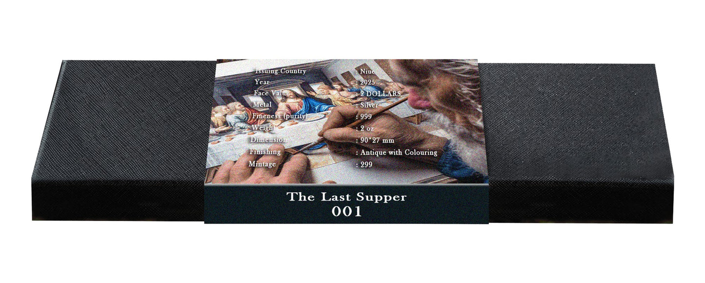 2025 Niue The Last Supper Antiqued 2 oz Silver Coin (07/07)