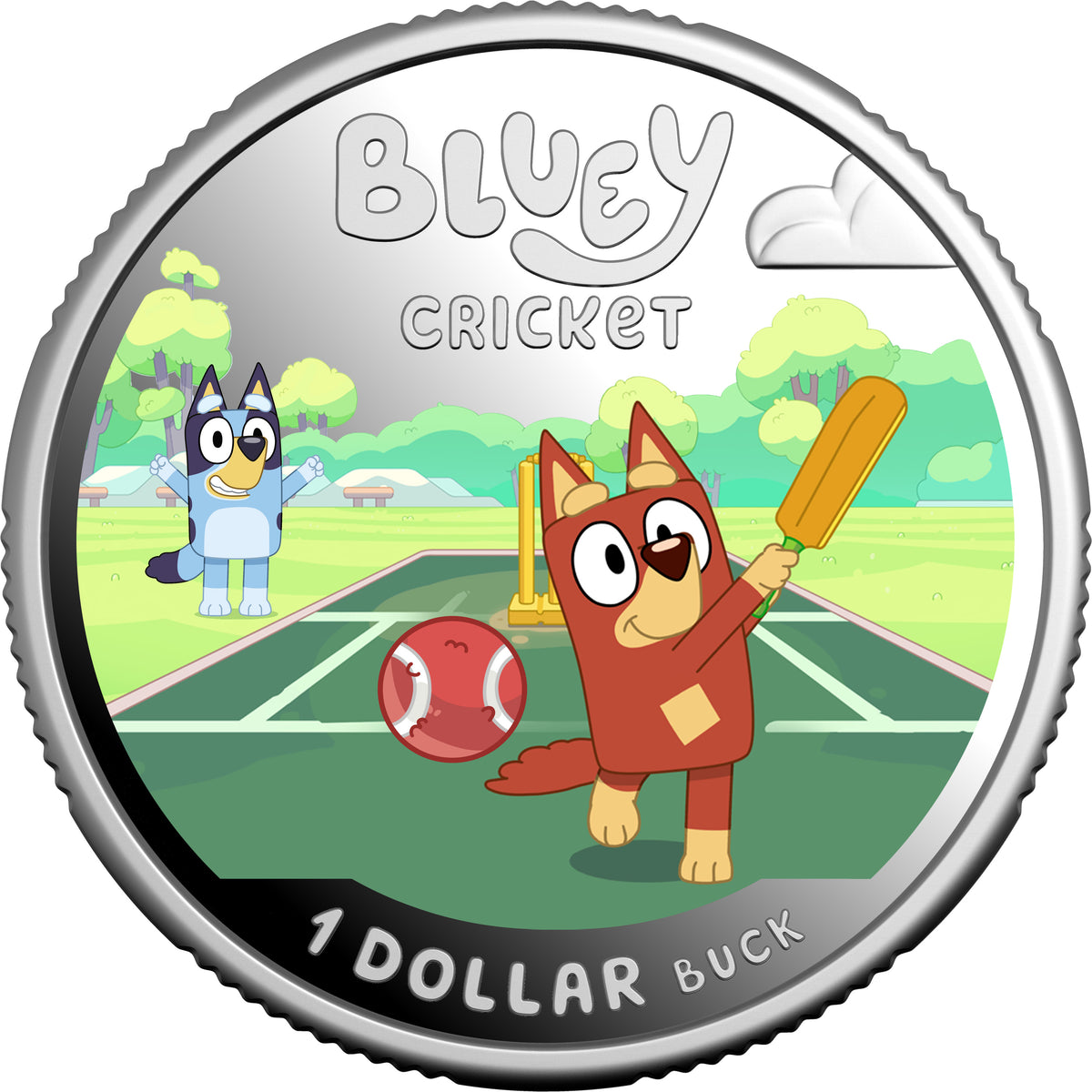2027 Australia Bluey Cricket Ball Proof 11.66g  Silver Coin
