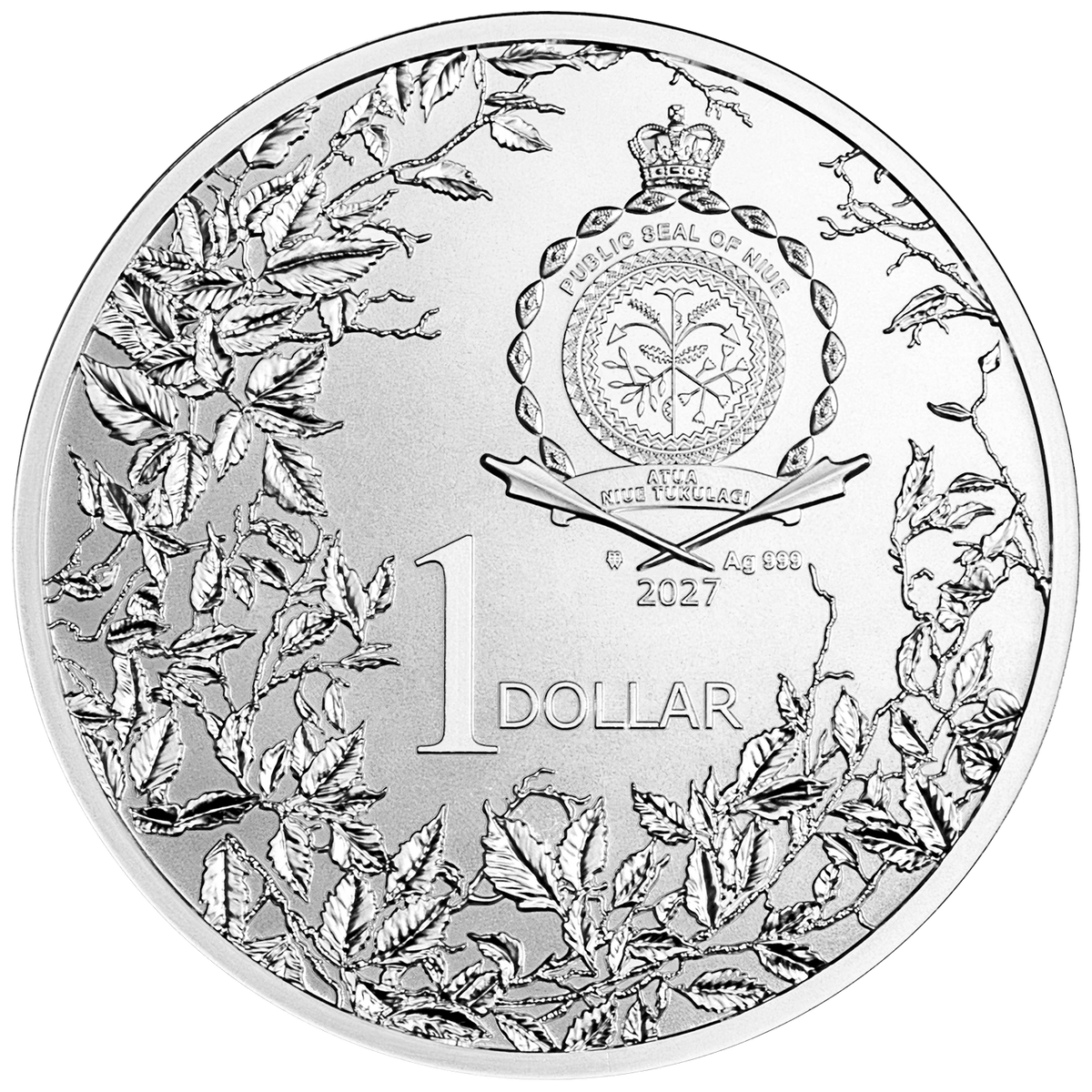 2026 Niue Flowers of the Four Seasons - Chrysanthemum 1 oz Silver Coin