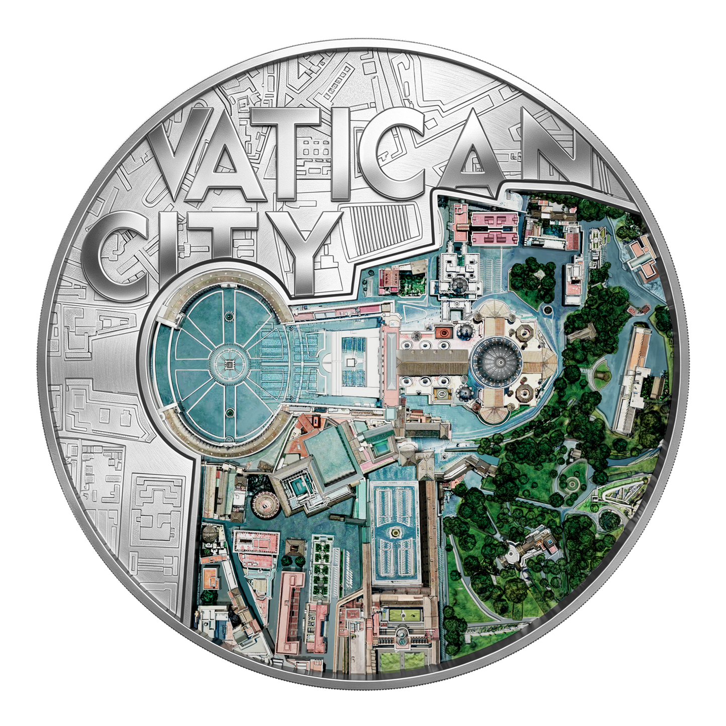 2025 Samoa The View From Above - Vatican City 2 oz Silver Coin (06/22)