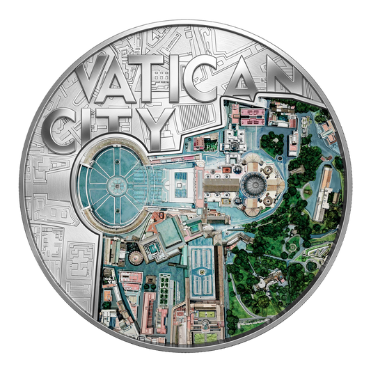 2025 Samoa The View From Above - Vatican City 2 oz Silver Coin (06/22)