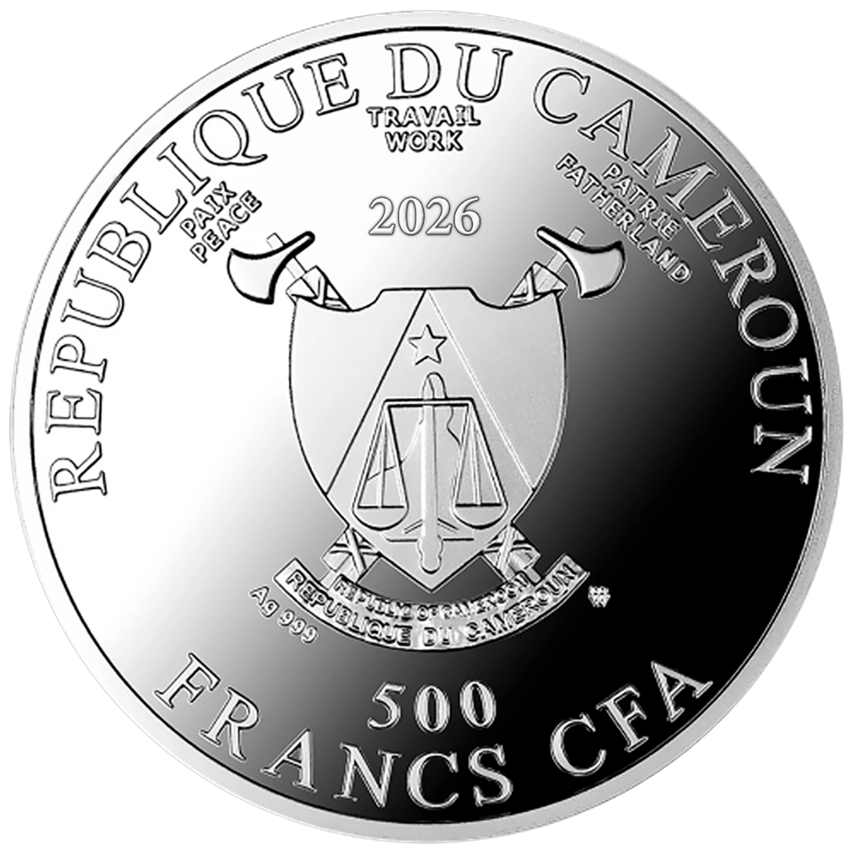 2026 Cameroon Save the World - Polar Bear 17.5g Silver Coin