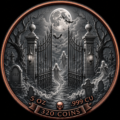 Ghostly Libertad Colorized 5 oz Copper Medal (07/14)