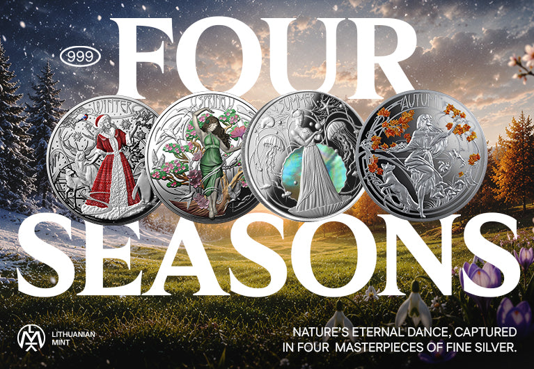 2025 Niue Four Seasons 4 x 1 oz Silver Coin Set (08/07)