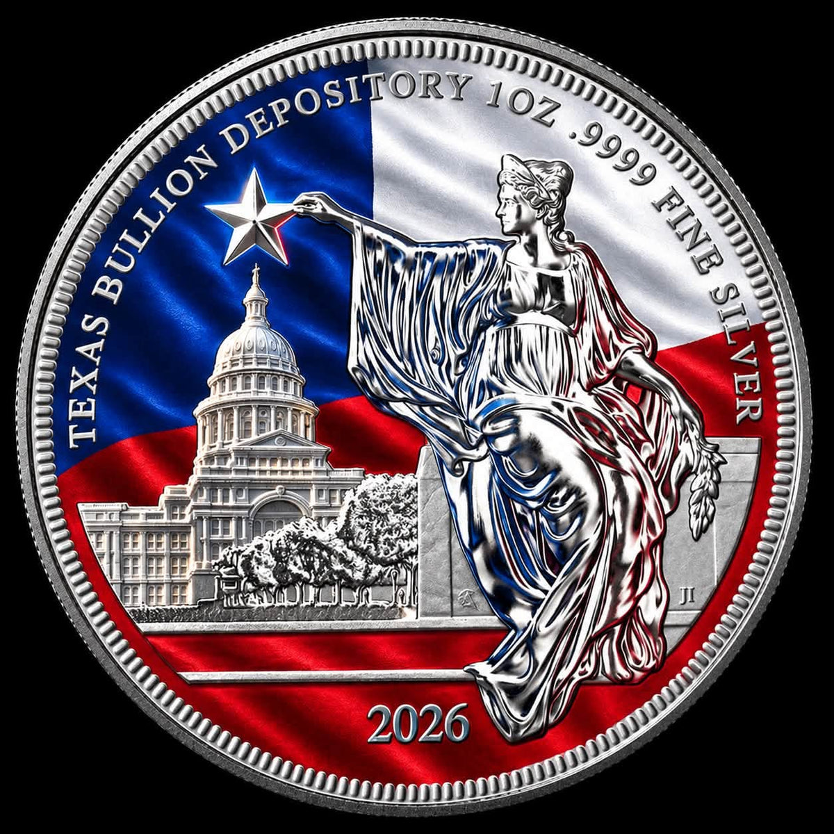 2026 State of Texas Lady Liberty & Lady Libertad Edition 1 oz Silver Medal
