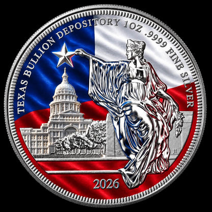2026 State of Texas Lady Liberty & Lady Libertad Edition 1 oz Silver Medal
