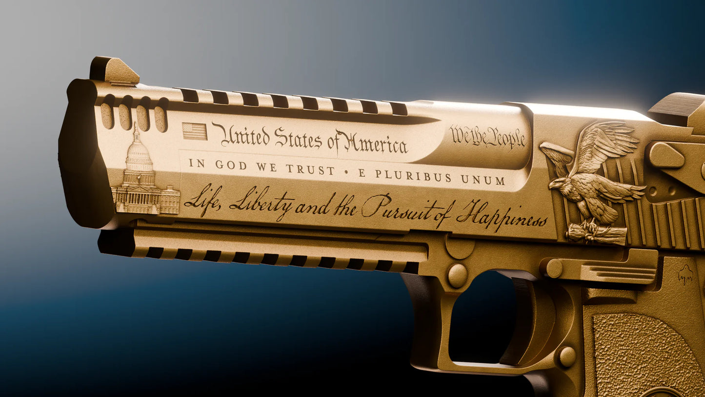 Trump Desert Eagle Gold Gilt 2 oz Silver Medal (07/17)