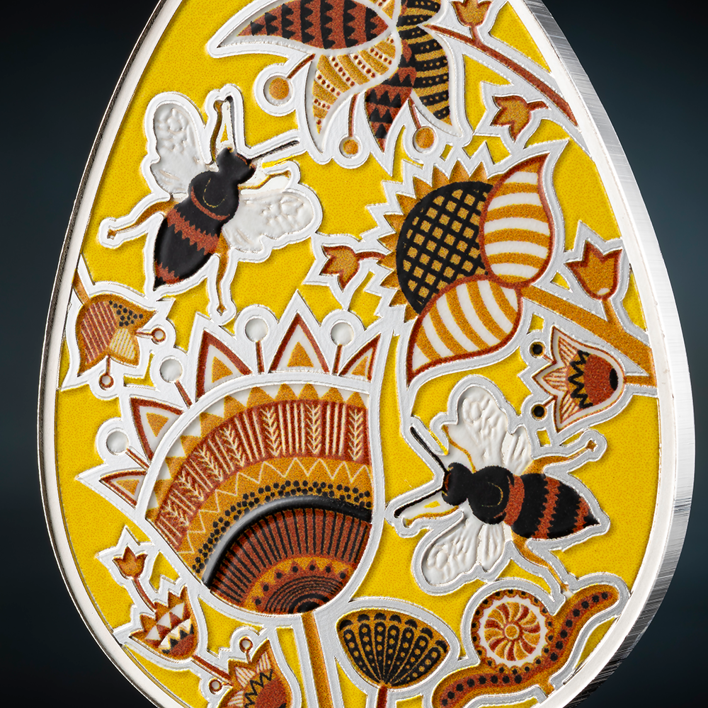 2027 Ghana Pysanka Charunok Egg 1 oz Silver Coin