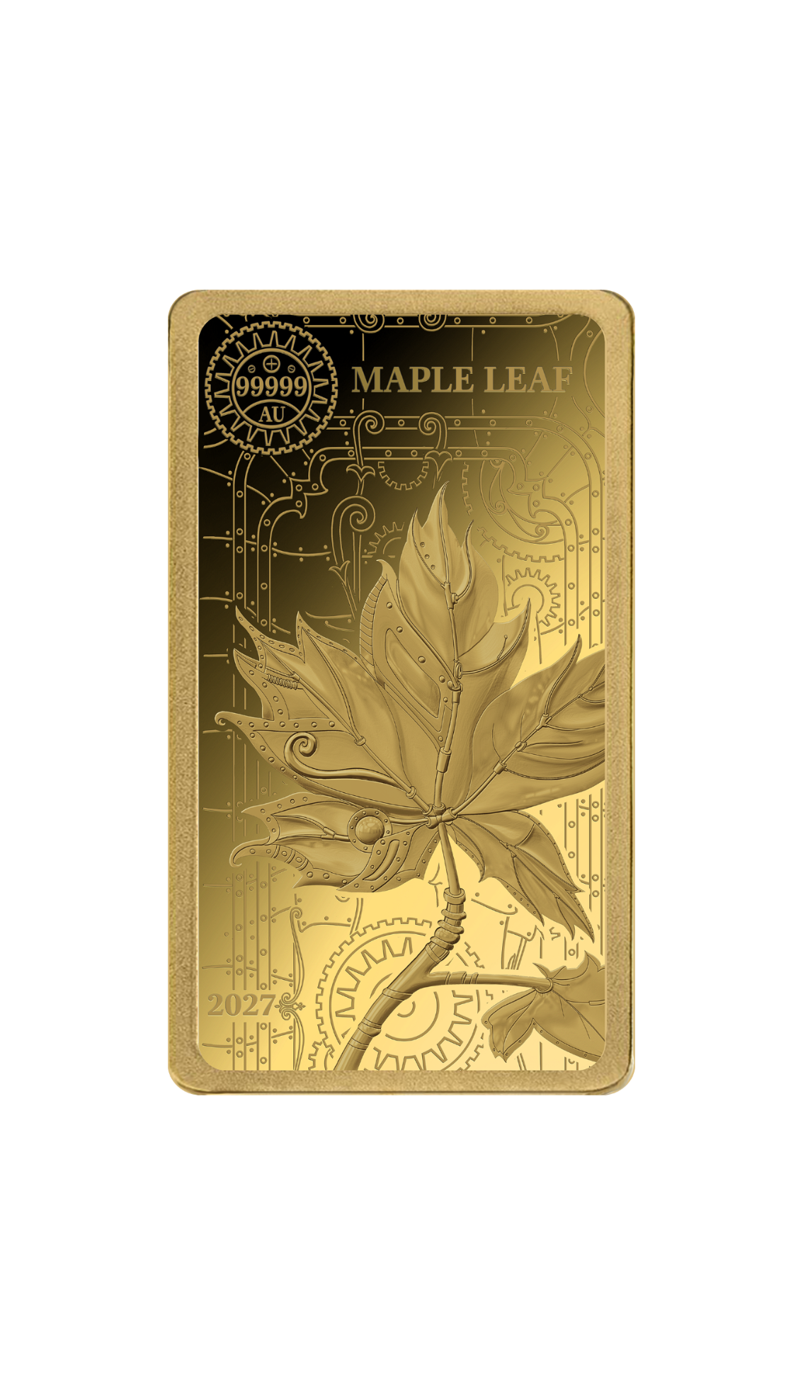 2027 Solomon Islands WPB Steampunk Maple Leaf 1/200 oz Gold Coin - Capsule