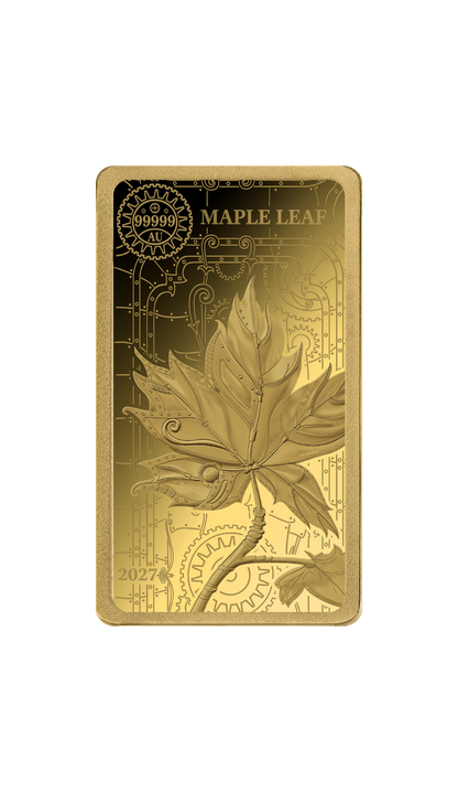2027 Solomon Islands WPB Steampunk Maple Leaf 1/200 oz Gold Coin - Capsule