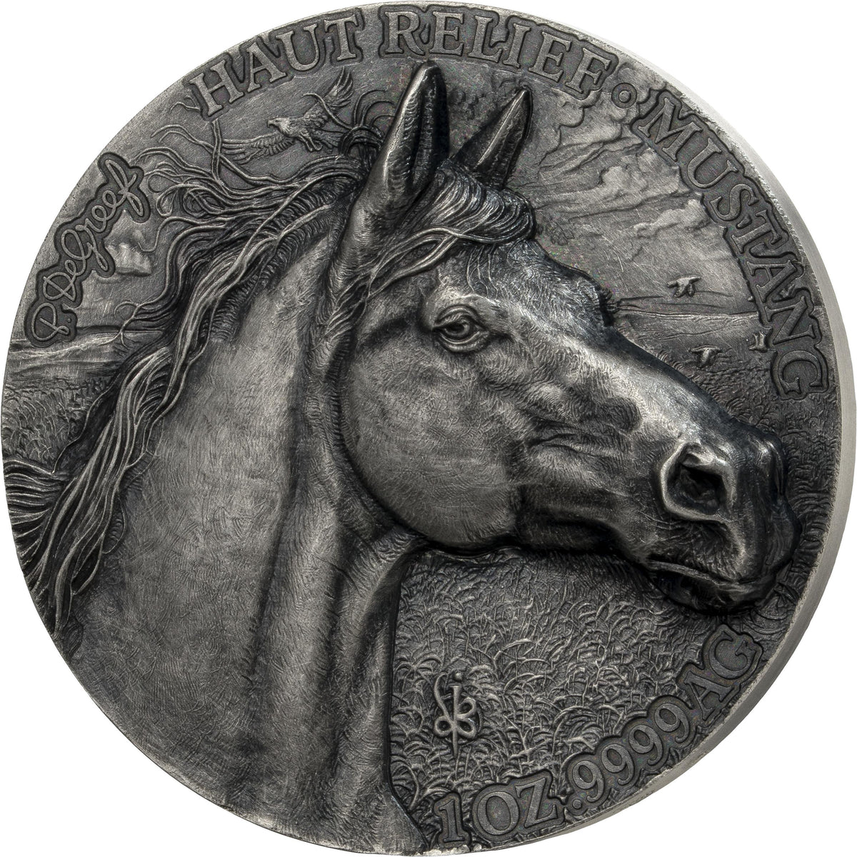 2026 Ivory Coast Big 5 North America - Mustang 1 oz Silver Coin