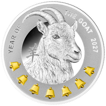 2027 Cameroon Year of the Goat 7 Elements 17.5g Silver Coin
