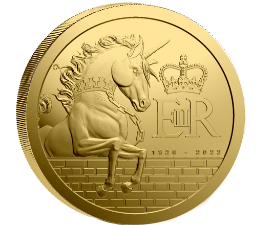 2026 Pitcairn Islands Queen's Beast Unicorn 1/100 oz Gold Coin (07/03)