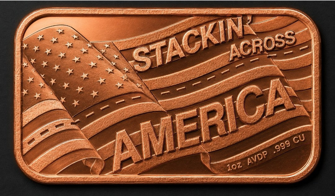 2027 MINNESOTA Stacking Across America License Plate Colorized 1 oz Copper Bar (Series 1) (07/07)