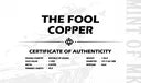 2026 Ghana The Fool 1 Kilo Copper Coin Bar Blind Box with 12g Gold Chase