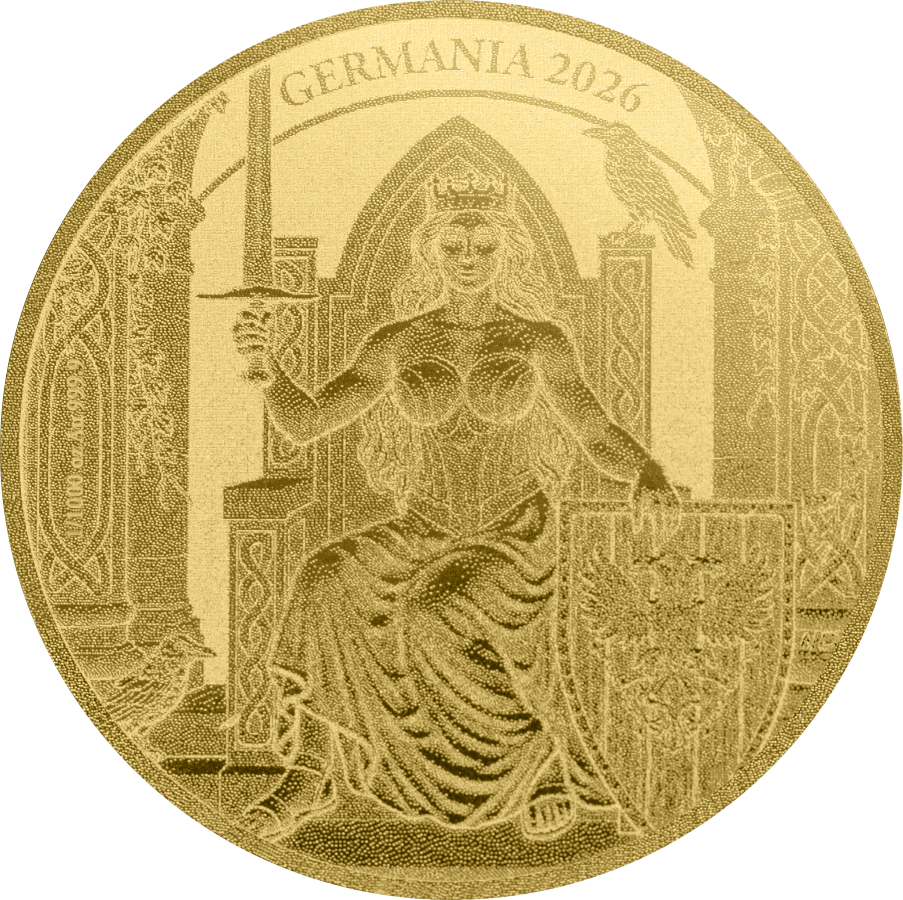 2026 Germania Lady Germania 1/1000 oz Gold Round in Card (07/13)