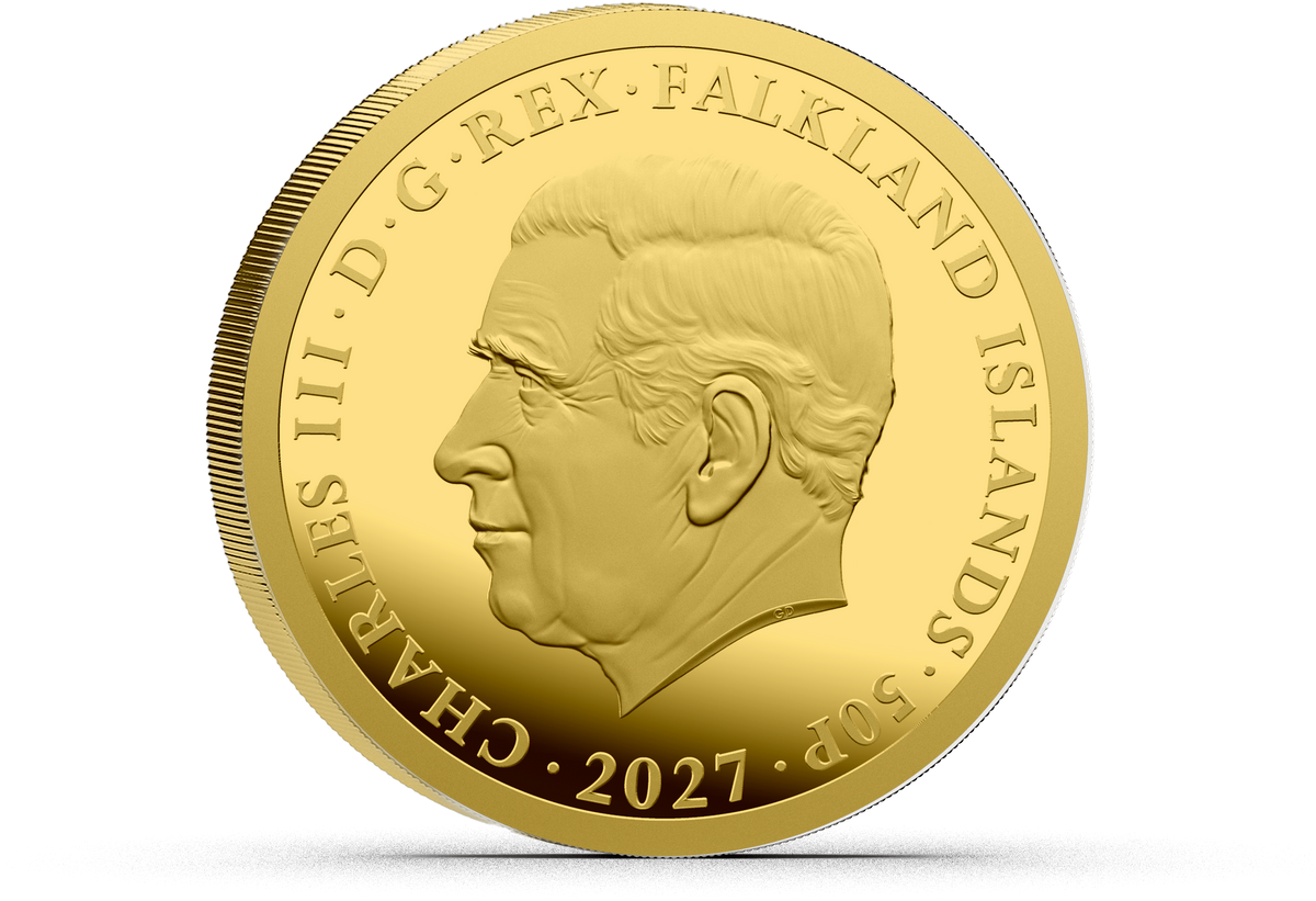 2027 Falkland Islands Liberty - Desire the Right BU 0.5g Gold Coin
