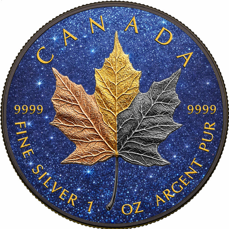 2026 Canada Maple Leaf Three Metals One Nation Edition 1 oz Silver Coin (07/24)