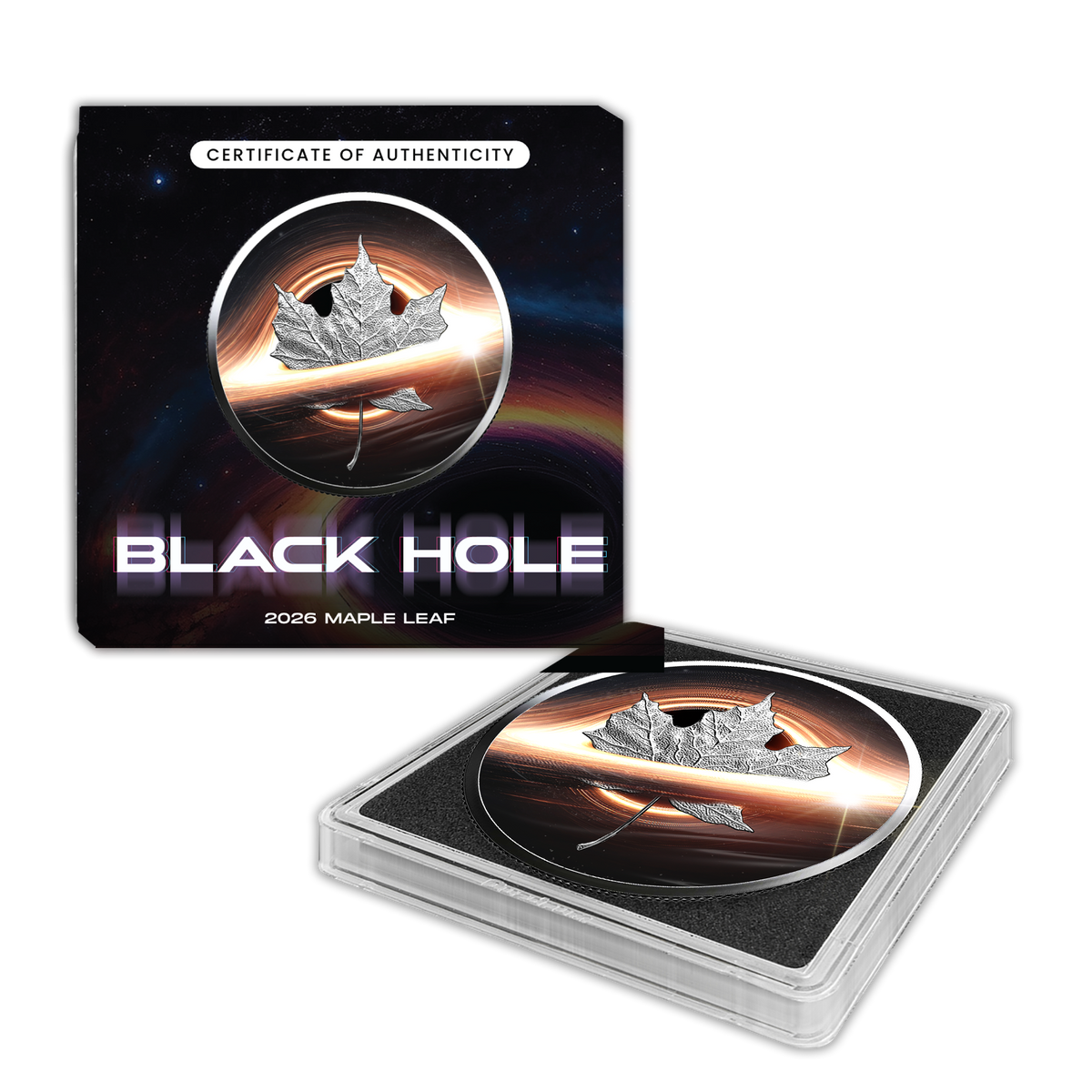 2026 Canada Maple Leaf Black Hole Edition 1 oz Silver Coin