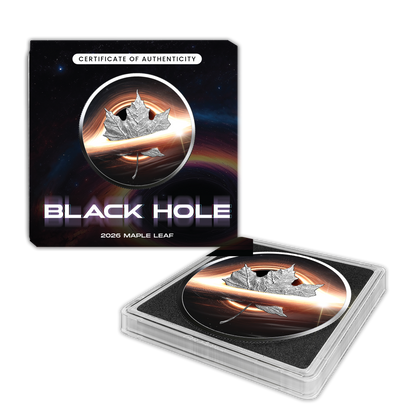 2026 Canada Maple Leaf Black Hole Edition 1 oz Silver Coin