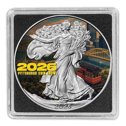 2026 U.S. Eagle Pittsburgh Coin Show Edition 1 oz Silver Coin
