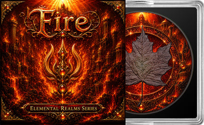2026 Canada Maple Leaf Fire - Elemental Realms Diamond Dust 1 oz Silver Coin (08/07)