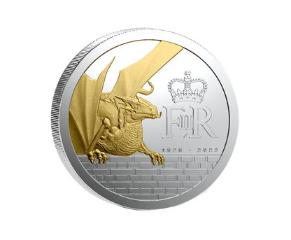 2026 Pitcairn Islands Queen's Beast Gold Gilt 5 x 1 oz Silver Coin Set (08/03)