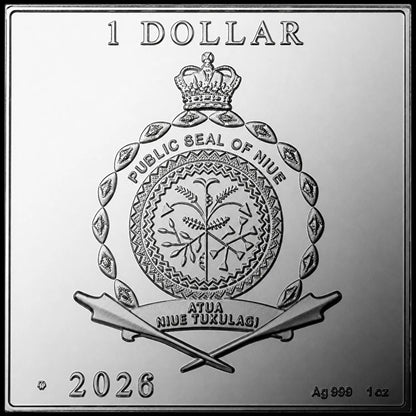 2026 Niue Japanese Bridge and Water Lily Pond by Monet 1 oz Silver Coin (06/17)