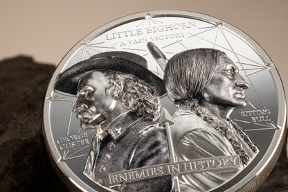 2026 Mongolia Enemies in History - Custer vs Sitting Bull 2 oz Silver Coin