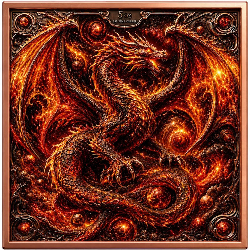 Dragons of Eternal Fire 5 oz Copper Bar (08/07)