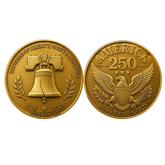 America 250th Anniversary 1/500 oz Gold Round (08/05)